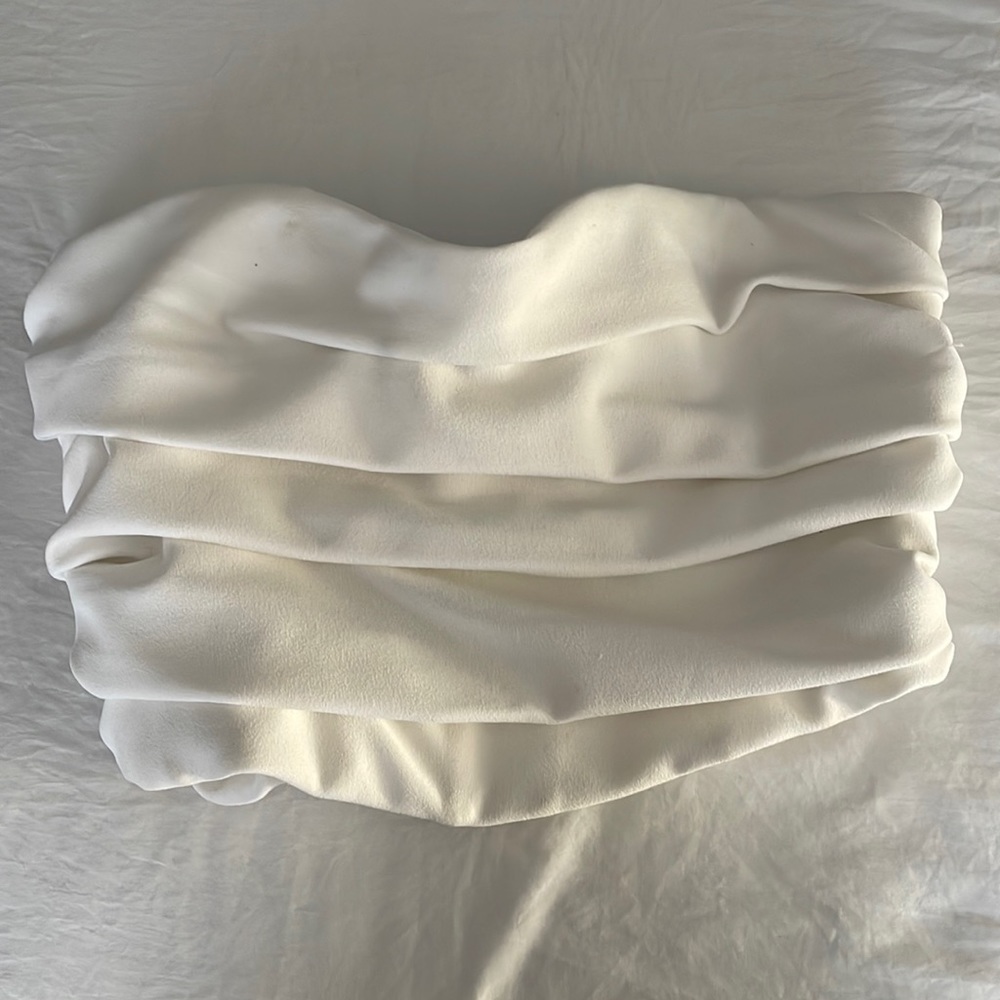 ‼️Zara strapless corset top ruched